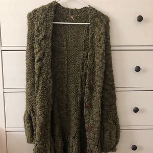 Free People Long Knit Cardigan